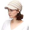 imageCC Hatsandscarf Exclusives Womens Ribbed Knit Hat with Brim YJ131YJ2023Beige Amazon