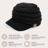 imageCC Hatsandscarf Exclusives Womens Ribbed Knit Hat with Brim YJ131YJ2023Black