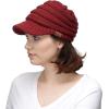 imageCC Hatsandscarf Exclusives Womens Ribbed Knit Hat with Brim YJ131YJ2023Burgundy