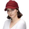 imageCC Hatsandscarf Exclusives Womens Ribbed Knit Hat with Brim YJ131YJ2023Burgundy