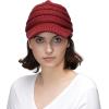 imageCC Hatsandscarf Exclusives Womens Ribbed Knit Hat with Brim YJ131YJ2023Burgundy