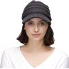 imageCC Hatsandscarf Exclusives Womens Ribbed Knit Hat with Brim YJ131YJ2023Dark Grey
