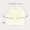imageCC Hatsandscarf Exclusives Womens Ribbed Knit Hat with Brim YJ131YJ2023Ivory