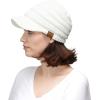 imageCC Hatsandscarf Exclusives Womens Ribbed Knit Hat with Brim YJ131YJ2023Ivory Amazon