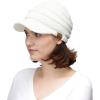 imageCC Hatsandscarf Exclusives Womens Ribbed Knit Hat with Brim YJ131YJ2023Ivory Amazon