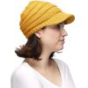 imageCC Hatsandscarf Exclusives Womens Ribbed Knit Hat with Brim YJ131YJ2023Mustard