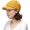 imageCC Hatsandscarf Exclusives Womens Ribbed Knit Hat with Brim YJ131YJ2023Mustard