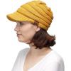 imageCC Hatsandscarf Exclusives Womens Ribbed Knit Hat with Brim YJ131YJ2023Mustard