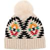 imageCC Kids Babies Soft Stretch Cable Knit Faux Fur Pom Pom Beanie HatAztec Beige