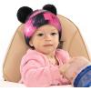 imageCC Kids Babies Soft Stretch Cable Knit Faux Fur Pom Pom Beanie HatTie Dye BlackHot Pink