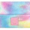 imageCC Kids Babies Soft Stretch Cable Knit Faux Fur Pom Pom Beanie HatTie Dye Cotton Candy