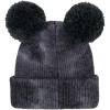 imageCC Kids Babies Soft Stretch Cable Knit Faux Fur Pom Pom Beanie HatTie Dye Dark GrayLight Gray