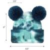 imageCC Kids Babies Soft Stretch Cable Knit Faux Fur Pom Pom Beanie HatTie Dye Deep TealSeagreen