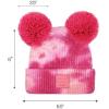 imageCC Kids Babies Soft Stretch Cable Knit Faux Fur Pom Pom Beanie HatTie Dye FuchsiaPink