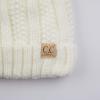 imageCC Kids Beanie Ages 25 Warm Chunky Thick Stretchy Knit Slouch Beanie Skull Kids Hat with PomIvory