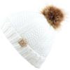 imageCC Kids Beanie Ages 25 Warm Chunky Thick Stretchy Knit Slouch Beanie Skull Kids Hat with PomIvory