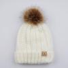 imageCC Kids Beanie Ages 25 Warm Chunky Thick Stretchy Knit Slouch Beanie Skull Kids Hat with PomIvory