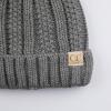 imageCC Kids Beanie Ages 25 Warm Chunky Thick Stretchy Knit Slouch Beanie Skull Kids Hat with PomLt Mel Grey