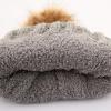 imageCC Kids Beanie Ages 25 Warm Chunky Thick Stretchy Knit Slouch Beanie Skull Kids Hat with PomLt Mel Grey