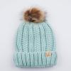 imageCC Kids Beanie Ages 25 Warm Chunky Thick Stretchy Knit Slouch Beanie Skull Kids Hat with PomMint