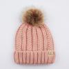 imageCC Kids Beanie Ages 25 Warm Chunky Thick Stretchy Knit Slouch Beanie Skull Kids Hat with PomPink
