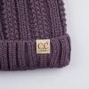 imageCC Kids Beanie Ages 25 Warm Chunky Thick Stretchy Knit Slouch Beanie Skull Kids Hat with PomViolet