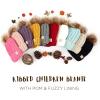 imageCC Kids Beanie Ages 25 Warm Chunky Thick Stretchy Knit Slouch Beanie Skull Kids Hat with PomViolet