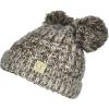 imageCC Kids Childrens Cable Knit Double Ear Pom Cuffed Beanie Cap HatTwo Tone Brown