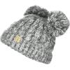 imageCC Kids Childrens Cable Knit Double Ear Pom Cuffed Beanie Cap HatTwo Tone Dark Grey