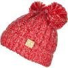 imageCC Kids Childrens Cable Knit Double Ear Pom Cuffed Beanie Cap HatTwo Tone Red
