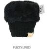 imageCC Kids Faux Fur Sherpa Lined Convertible MittensBlack