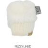 imageCC Kids Faux Fur Sherpa Lined Convertible MittensIvory