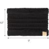 imageCC Kids Ribbed Neck Warmer For Boys Girls  Comfortable Soft Warm Children Youth Knit Neck Gaiter with Fuzzy LiningBlack