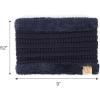 imageCC Kids Ribbed Neck Warmer For Boys Girls  Comfortable Soft Warm Children Youth Knit Neck Gaiter with Fuzzy LiningNavy