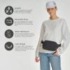 imageCC Large Fanny Pack  MultiColor Belt Bag 100 Polyester Adjustable Strap Lightweight Waist Pack BeigeGrey