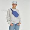 imageCC Large Fanny Pack  MultiColor Belt Bag 100 Polyester Adjustable Strap Lightweight Waist Pack BeigeNavy