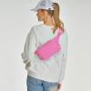 imageCC Large Fanny Pack  MultiColor Belt Bag 100 Polyester Adjustable Strap Lightweight Waist Pack BeigePink