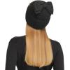 imageCC Messy Bun SnapOn Bow Beanie with Sequins for WomenBlack