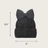 imageCC Messy Bun SnapOn Bow Beanie with Sequins for WomenBlack