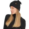 imageCC Messy Bun SnapOn Bow Beanie with Sequins for WomenBlack