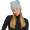 imageCC Messy Bun SnapOn Bow Beanie with Sequins for WomenBlue