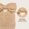 imageCC Messy Bun SnapOn Bow Beanie with Sequins for WomenCamel