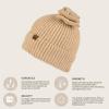 imageCC Messy Bun SnapOn Bow Beanie with Sequins for WomenCamel