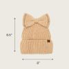 imageCC Messy Bun SnapOn Bow Beanie with Sequins for WomenCamel