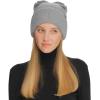 imageCC Messy Bun SnapOn Bow Beanie with Sequins for WomenGrey