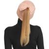 imageCC Messy Bun SnapOn Bow Beanie with Sequins for WomenIndi Pink