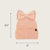 imageCC Messy Bun SnapOn Bow Beanie with Sequins for WomenIndi Pink