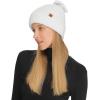 imageCC Messy Bun SnapOn Bow Beanie with Sequins for WomenWhite