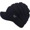 imageCC Mommy and Me Beanies Women Kids Toddler Infant Mom and Baby Matching Christmas Outfits Winter Visor BrimAdult  Toddler  Black