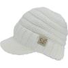 imageCC Mommy and Me Beanies Women Kids Toddler Infant Mom and Baby Matching Christmas Outfits Winter Visor BrimAdult  Toddler  Ivory